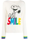 Chinti & Parker Smile Print Jumper In White