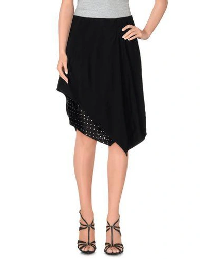 Jay Ahr Knee Length Skirts In Black