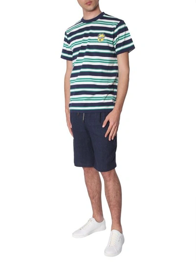 Maison Kitsuné Striped T-shirt In Multicolor