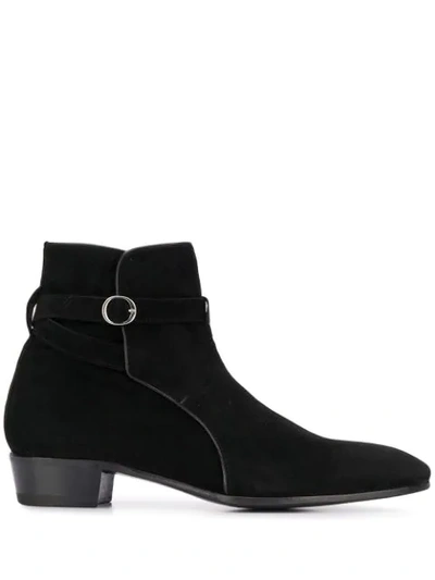 Lidfort Side Buckle-fastening Strap Ankle Boots In Black