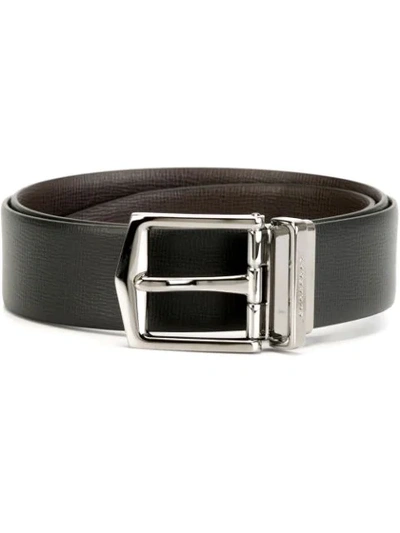 Burberry 3.5cm Black And Brown Reversible Full-grain Leather Belt