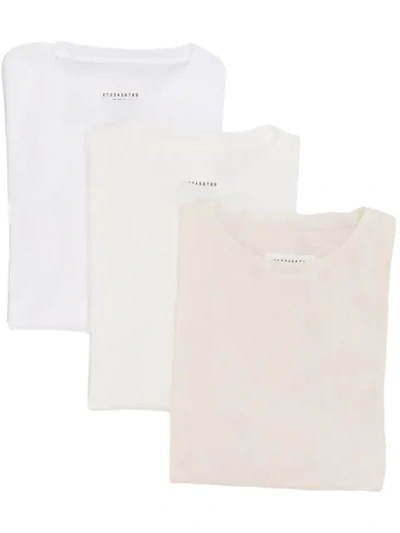 Maison Margiela Multicolor Cotton T-shirt In White