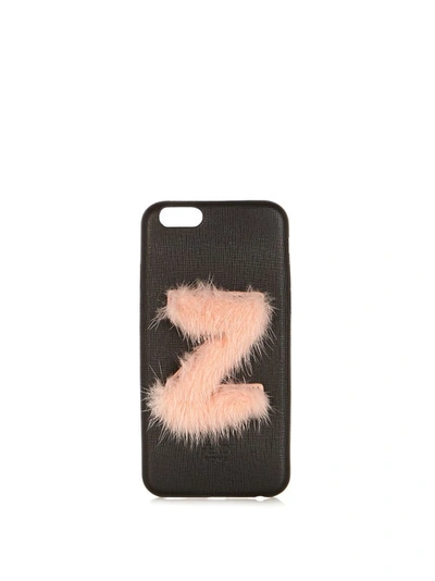 Fendi 'abcover Z' Iphone 6 Hard Case - Black In Black Pink
