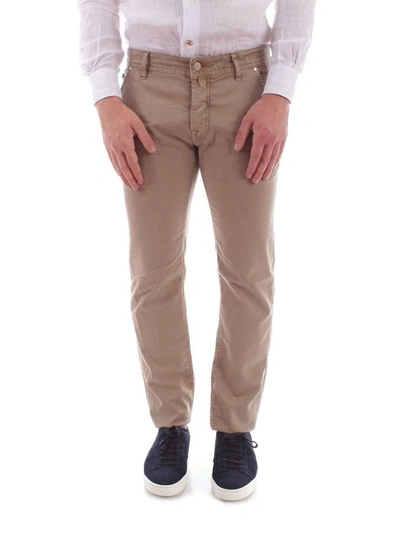 Jacob Cohen Men's Bobbycomf8805scorda Beige Cotton Pants In Brown
