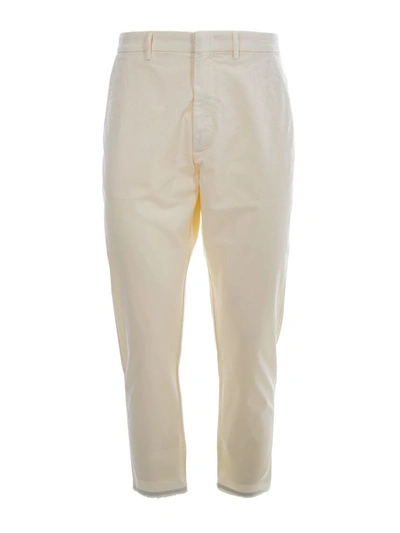 Pence Men's White Cotton Pants