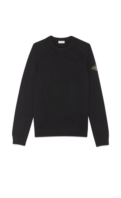 Saint Laurent Men's Black Wool Sweater