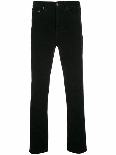 Saint Laurent Men's Black Cotton Pants