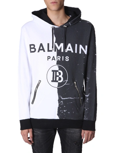 Balmain Hooded Sweatshirt In Black