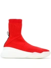 Stella Mccartney Red Polyamide Slip On Sneakers