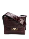 Givenchy Eden Small Crocodile Effect Leather Shoulder Bag In Red