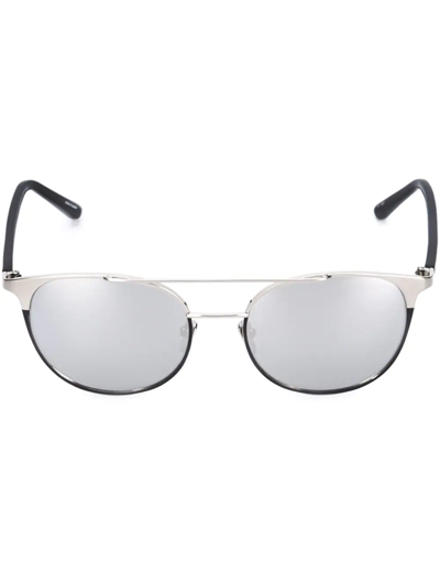 Linda Farrow Mirrored Sunglasses In Metallic
