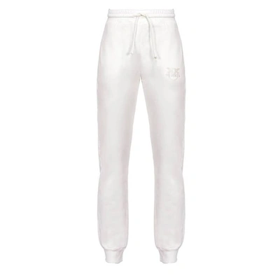 Pinko Carico White Cotton Joggers