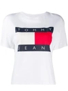 Tommy Jeans Logo-print Cotton-jersey T-shirt In White