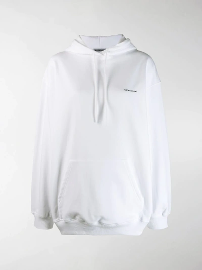 Balenciaga White Cotton Sweatshirt