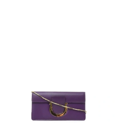 Ferragamo Salvatore  Women's Purple Leather Pouch