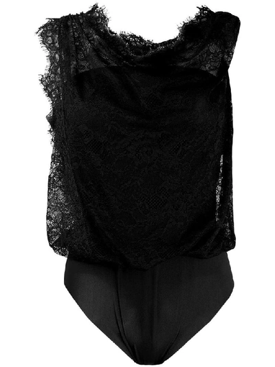 Pinko Women's Black Polyester Bodysuit