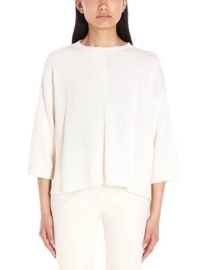 Weekend Max Mara Weekend By Max Mara Women's White Cotton Sweater