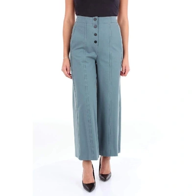 Alysi Blue Cotton Pants