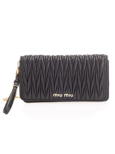 Miu Miu Women's Black Leather Shoulder Bag