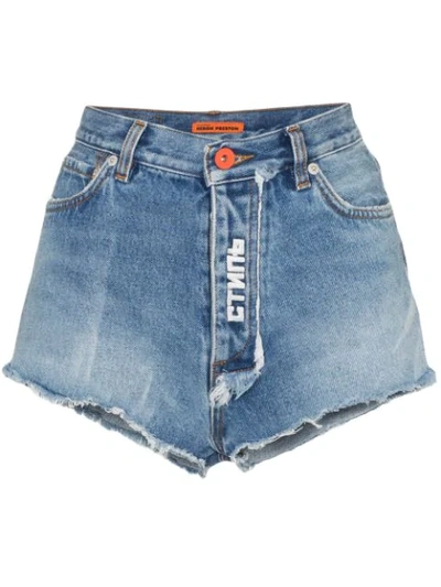 Heron Preston Light Blue Cotton Shorts