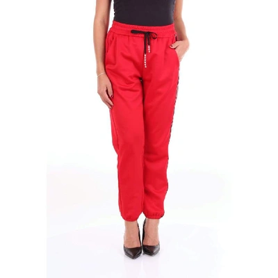 Pinko Red Polyester Joggers