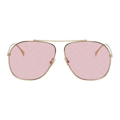 Fendi Gold & Pink ' Fabulous' Sunglasses