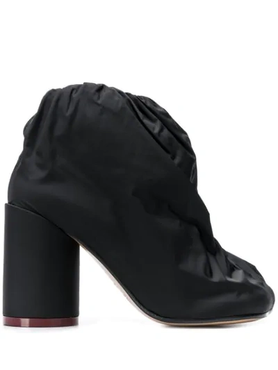 Mm6 Maison Margiela Black Polyester Ankle Boots