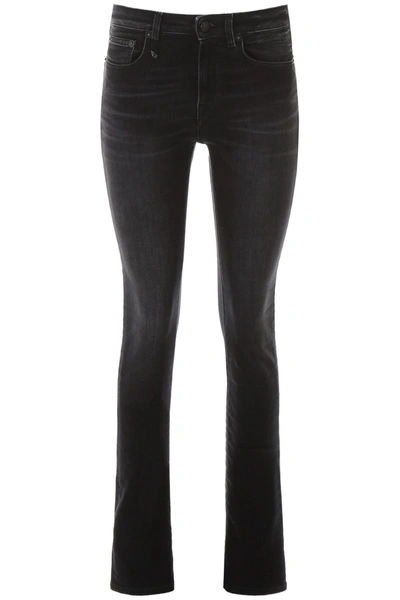 R13 Alison Slim Fit Jeans In Black