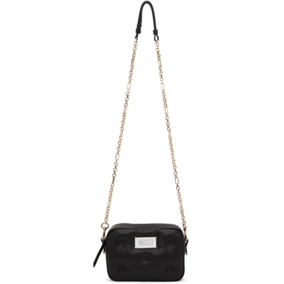 Maison Margiela Glam Slam Box Small Leather Crossbody Bag In Black