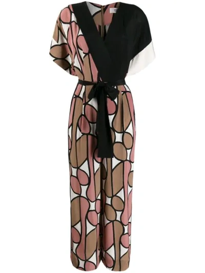 Diane Von Furstenberg Foye Belted Jumpsuit In Multicolor