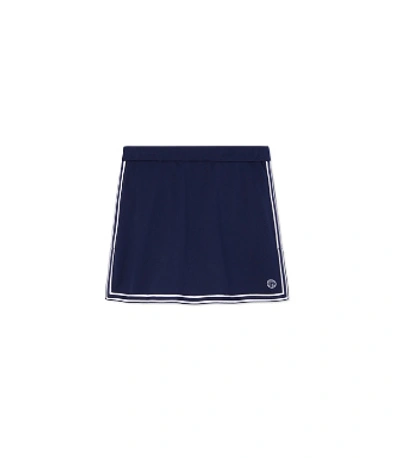 Tory Sport Side-slit Skirt In Tory Navy/snow White