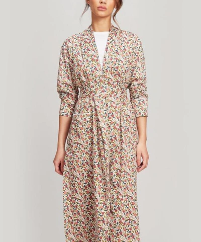 Liberty London Valencia Tana Lawn Cotton Robe In Cream