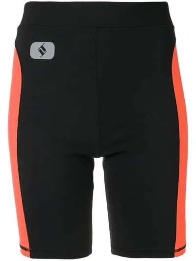 Alexander Wang T Side Stripe Cycling Shorts In Black