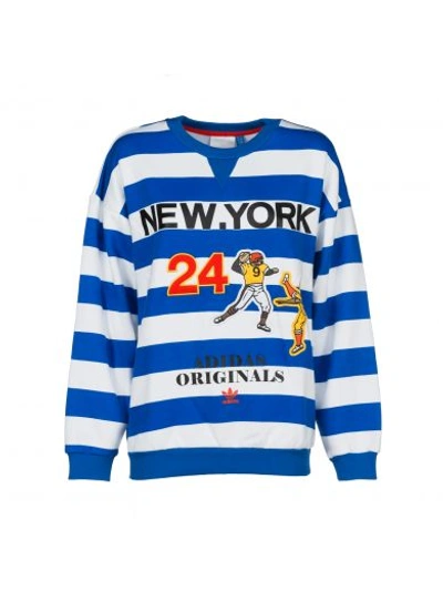 Adidas Originals New York Sweatshirt In Blue/white | ModeSens