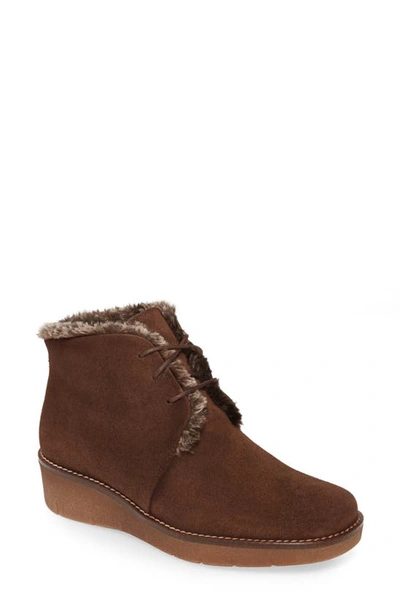 Toni Pons Alp Faux Fur Bootie In Brown Suede