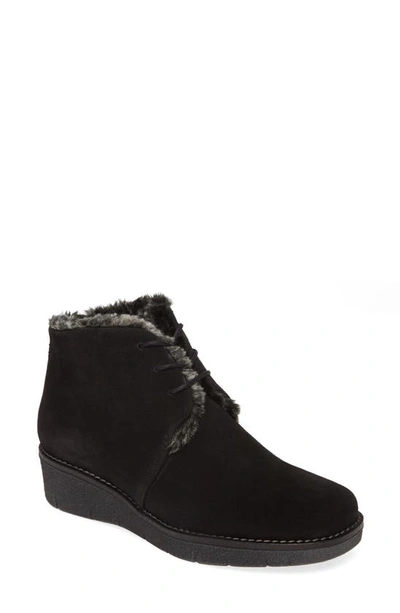 Toni Pons Alp Faux Fur Bootie In Black Suede