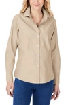 Foxcroft Dianna Non-iron Cotton Shirt In Almond Tart