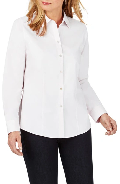 Foxcroft Dianna Non-iron Cotton Shirt In White