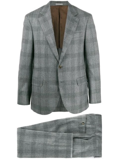 Brunello Cucinelli Check Print Suit In C001
