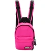 Msgm Logo Patch Adjustable Backpack In Pink