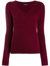 Theory Women's V-neck Cashmere Sweater In Red
