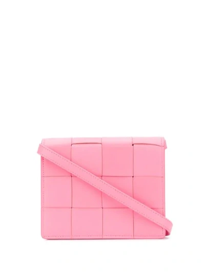 Bottega Veneta Cassette Crossbody Bag In Pink