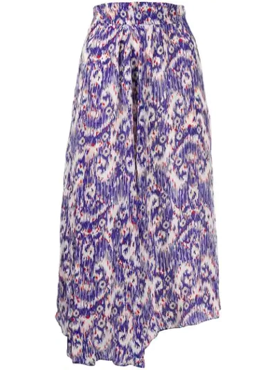 Isabel Marant Étoile Abstract Print Maxi Skirt In Blue