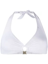 Dolce & Gabbana Halterneck Bikini Top In White