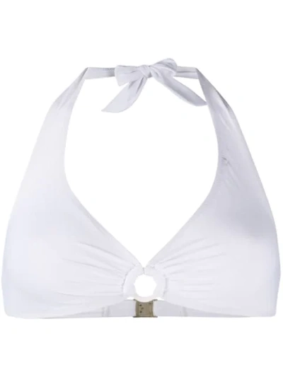 Dolce & Gabbana Halterneck Bikini Top In White