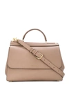 Dolce & Gabbana Large Sicily Tote In Brown