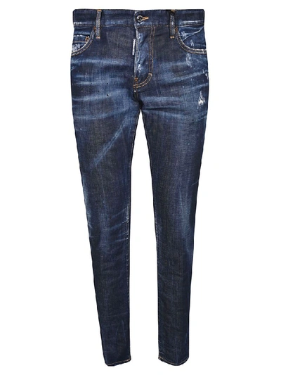 Dsquared2 Distressed Jeans In Blue