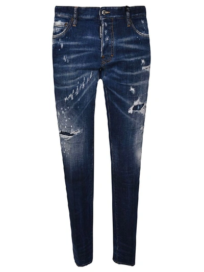 Dsquared2 Ripped Jeans In Blue