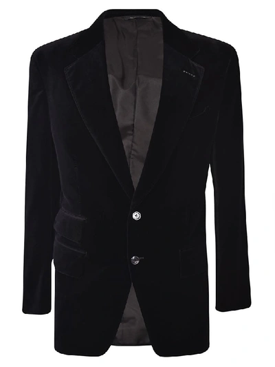 Tom Ford Single Breasted Blazer In Black