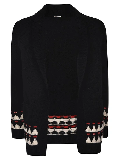 Saint Laurent Knitted Cardigan In Black